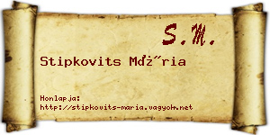 Stipkovits Mária névjegykártya